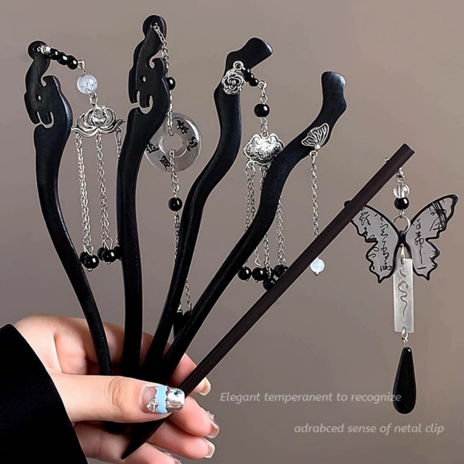 Hair Fork Stick - Épingle à cheveux à pampilles en