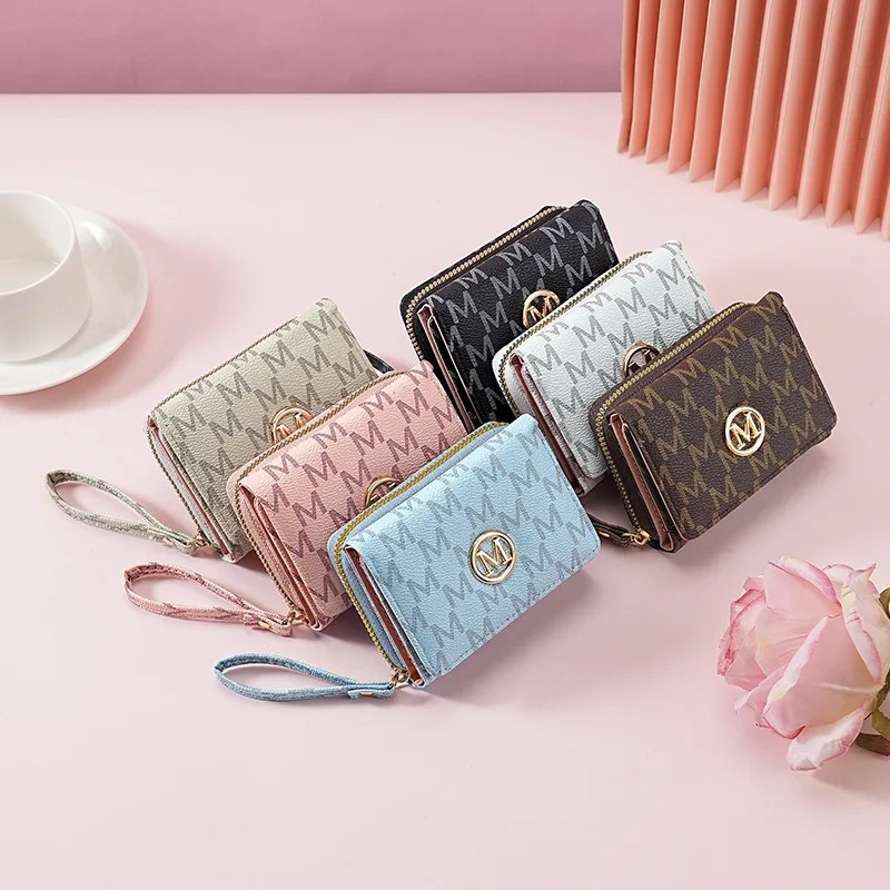 Women Accessories Bag - Portefeuille à trois volets avec motif