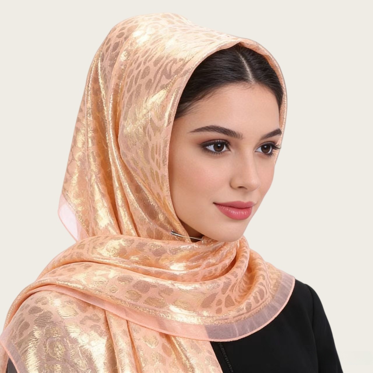 Women Accessories Usa - Foulard carré jacquard à imprimé ethnique,
