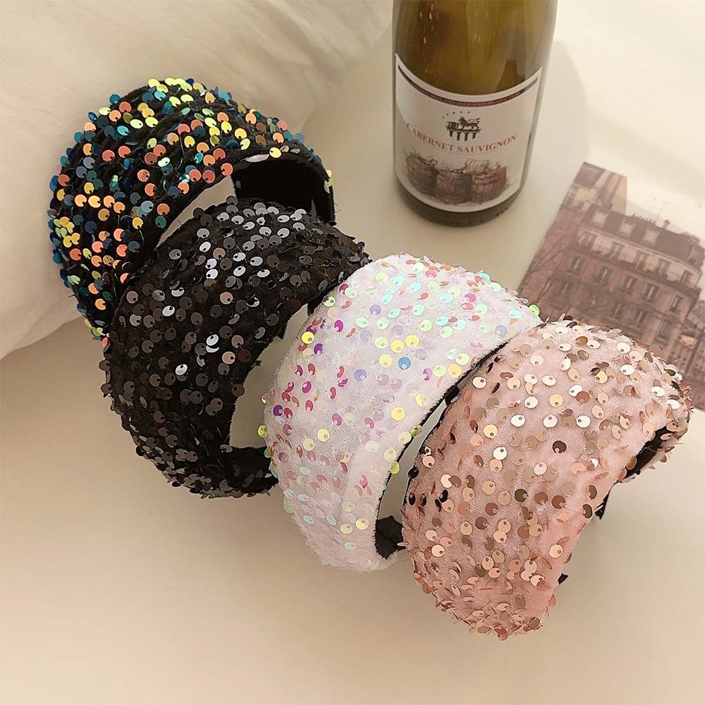 Women'S Accessories Gift Ideas - Nouveau large bandeau à paillettes pour