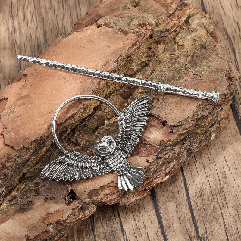Women'S Viking Accessories - Pince à cheveux hibou gothique rétro