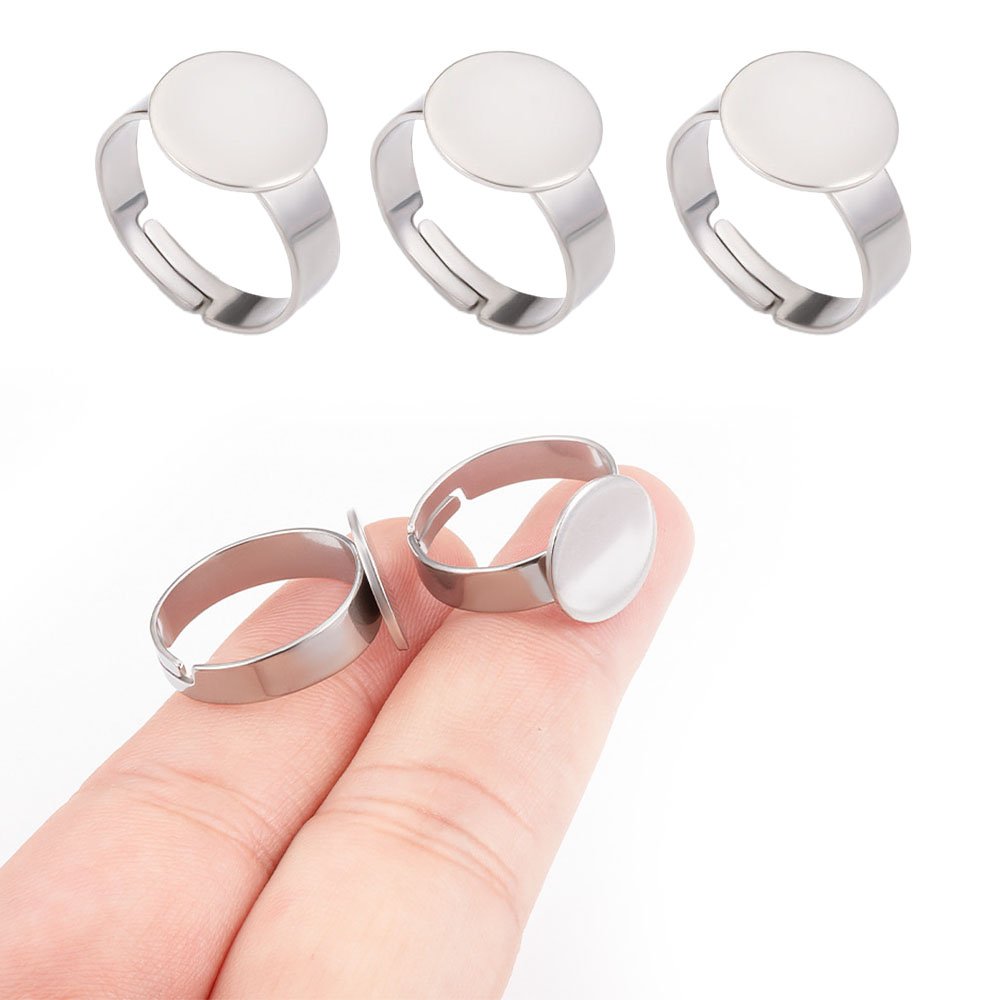 Ring Set Adjustable - 10 Pièces Anneaux en Acier Inoxydable