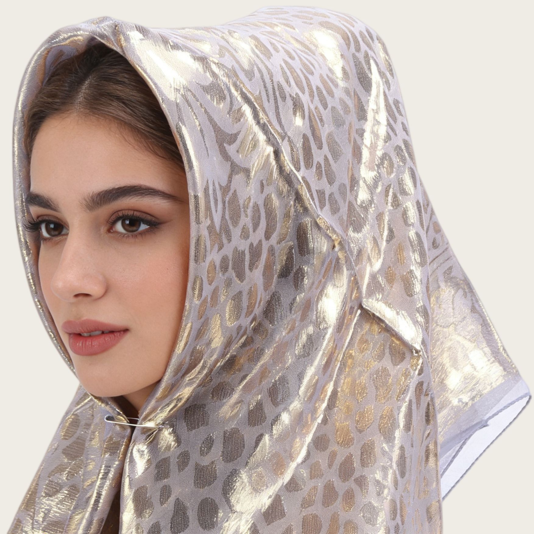 Foulard carré jacquard à impri - Women Accessories Usa avis et prix