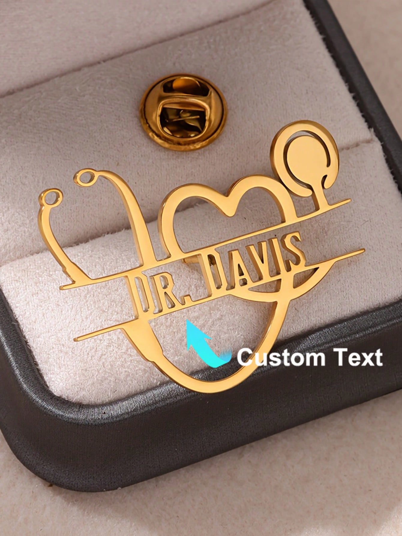 Broche Coeur Stéthoscope Vinta - Brooch Pin Gold avis et prix