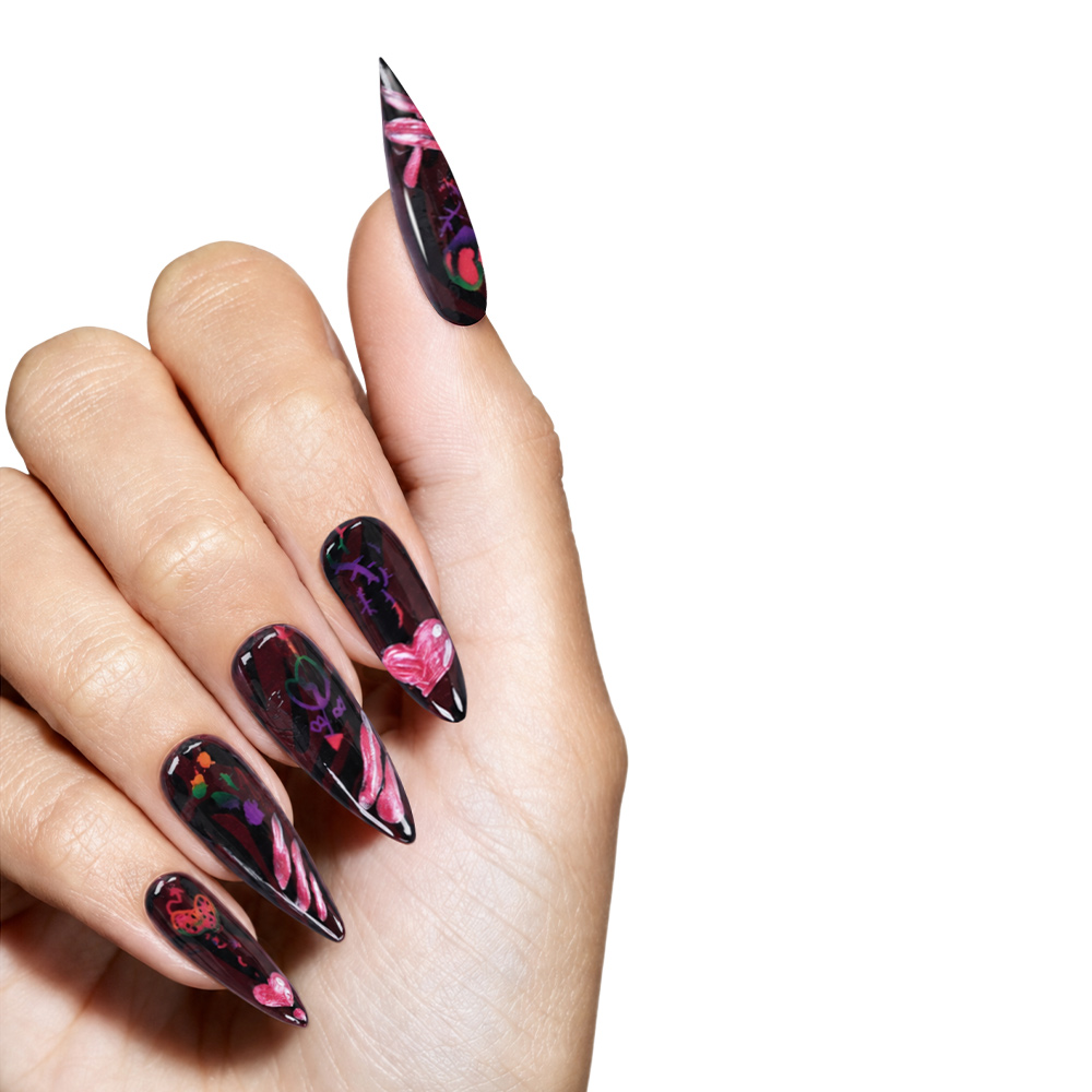 Faux Ongles Noirs et Rouges Ni - Women'S Red Accessories avis et prix