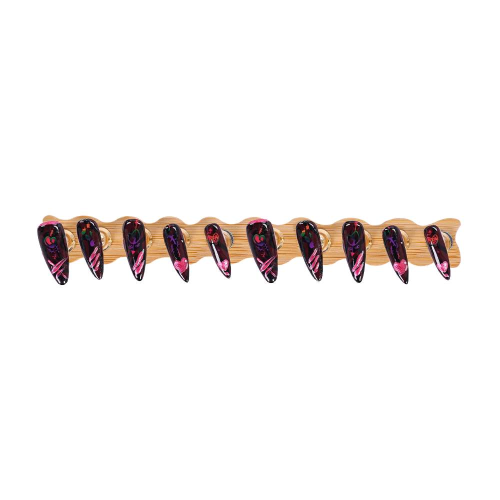 Faux Ongles Noirs et Rouges Ni - Women'S Red Accessories avis et prix